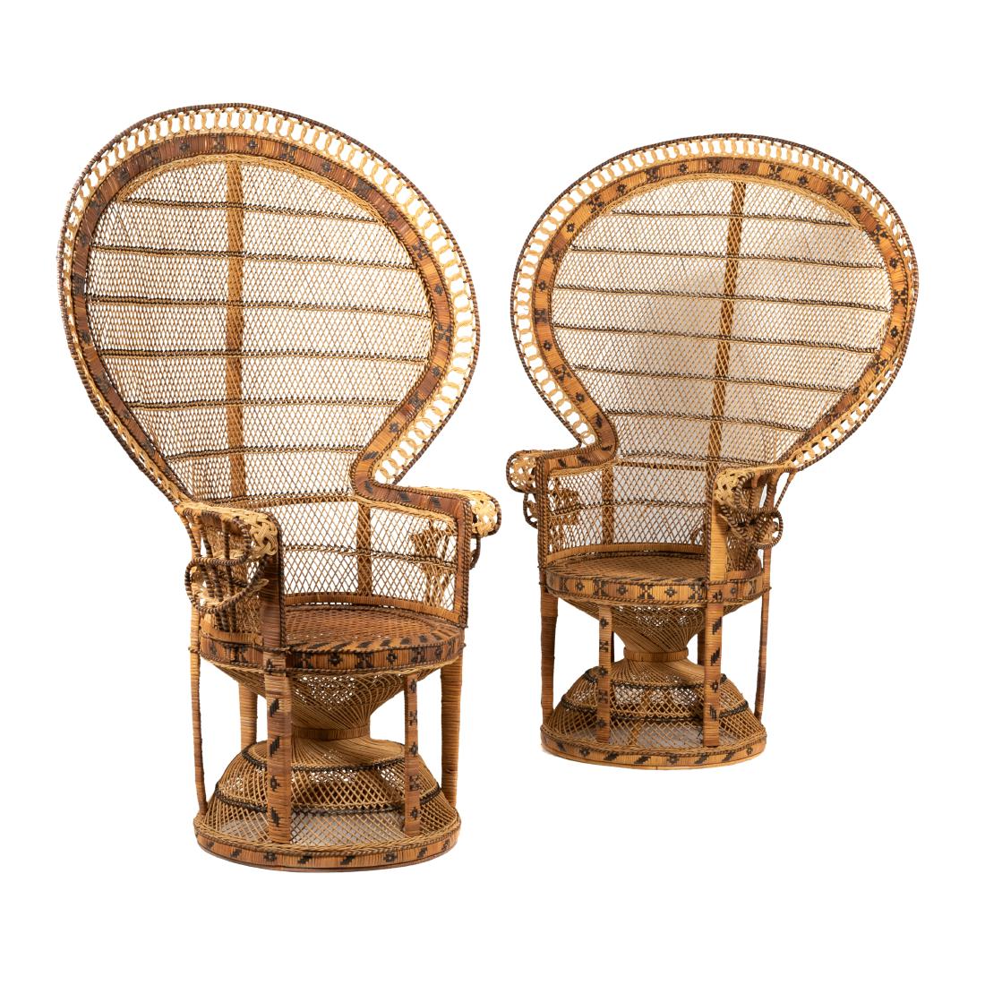 Rattan Peacock Chairs - Pair (1 of 4)