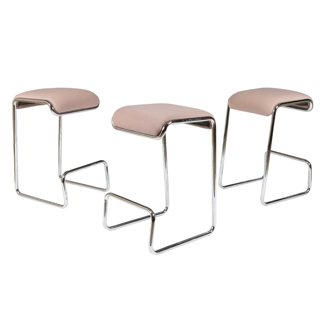 Chrome Cantilevered Bar Stools (1 of 2)