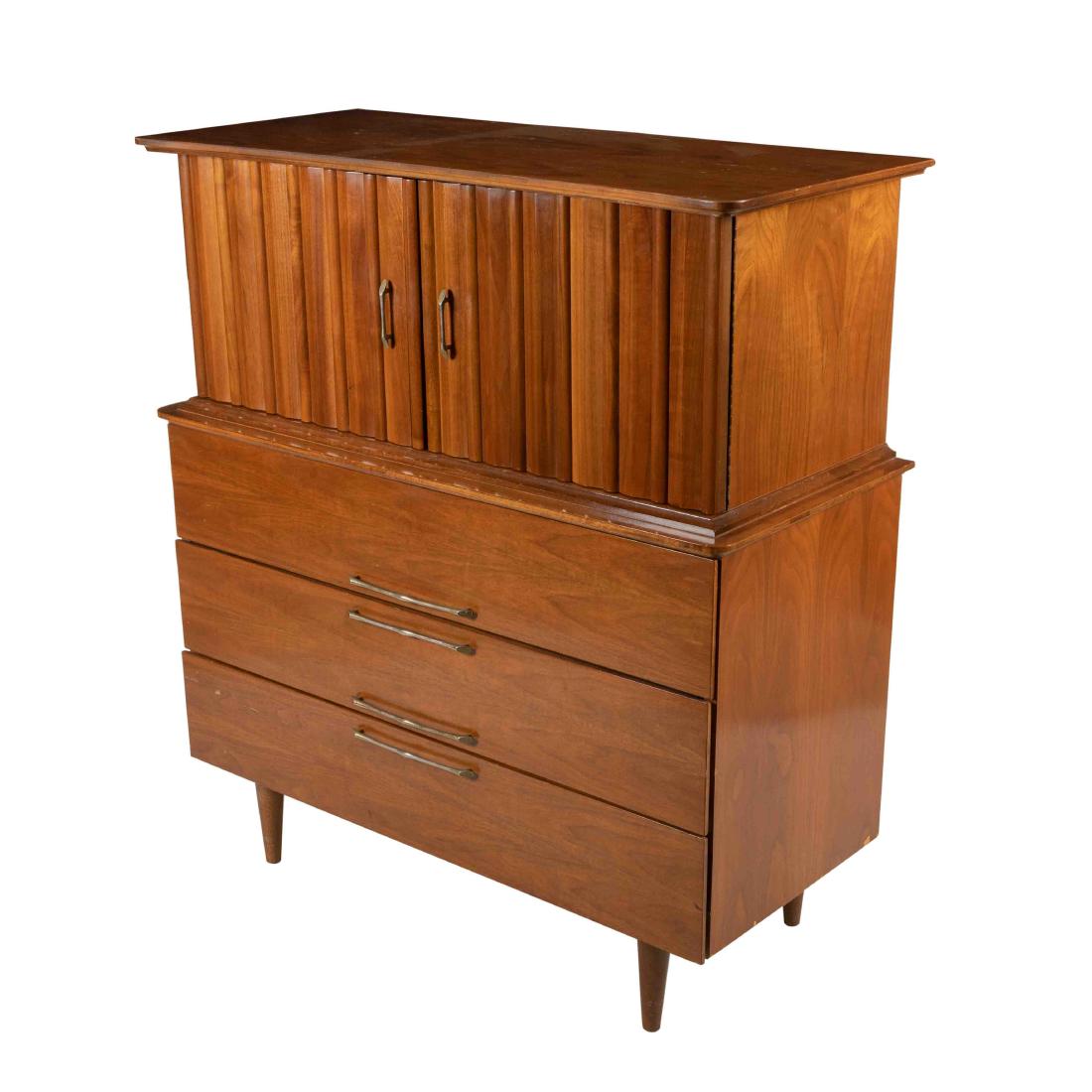 Mid Century Modern Walnut High Chest (1 of 4)