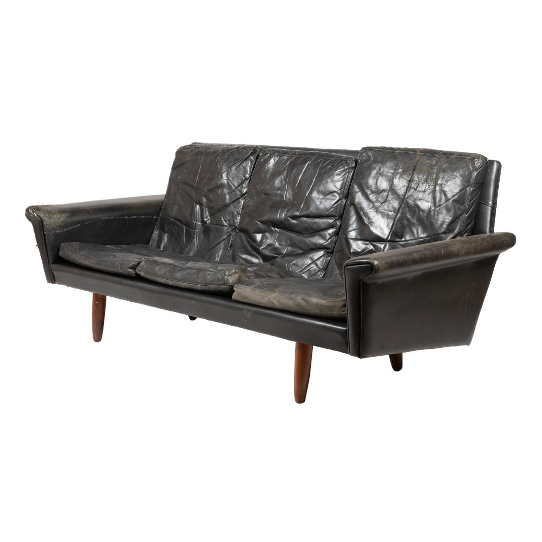 Danish Rosewood and Leather Sofa (1 of 5)