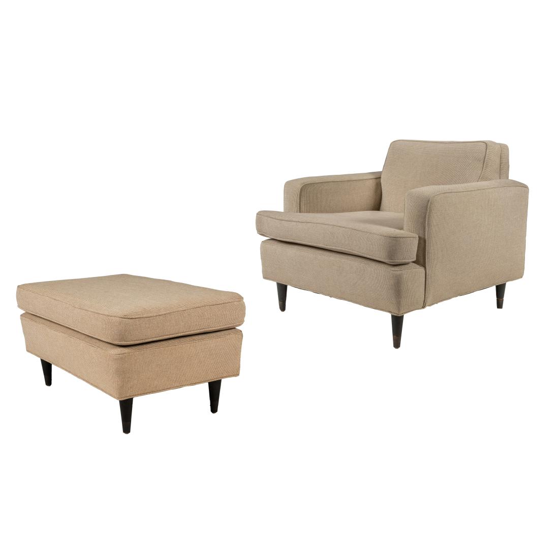 Paul McCobb Style - Chair and Ottoman (1 of 4)