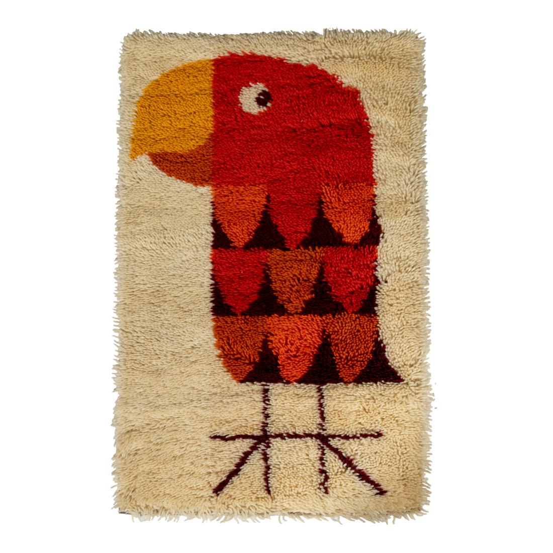 Danish Rya Bird Rug (1 of 4)