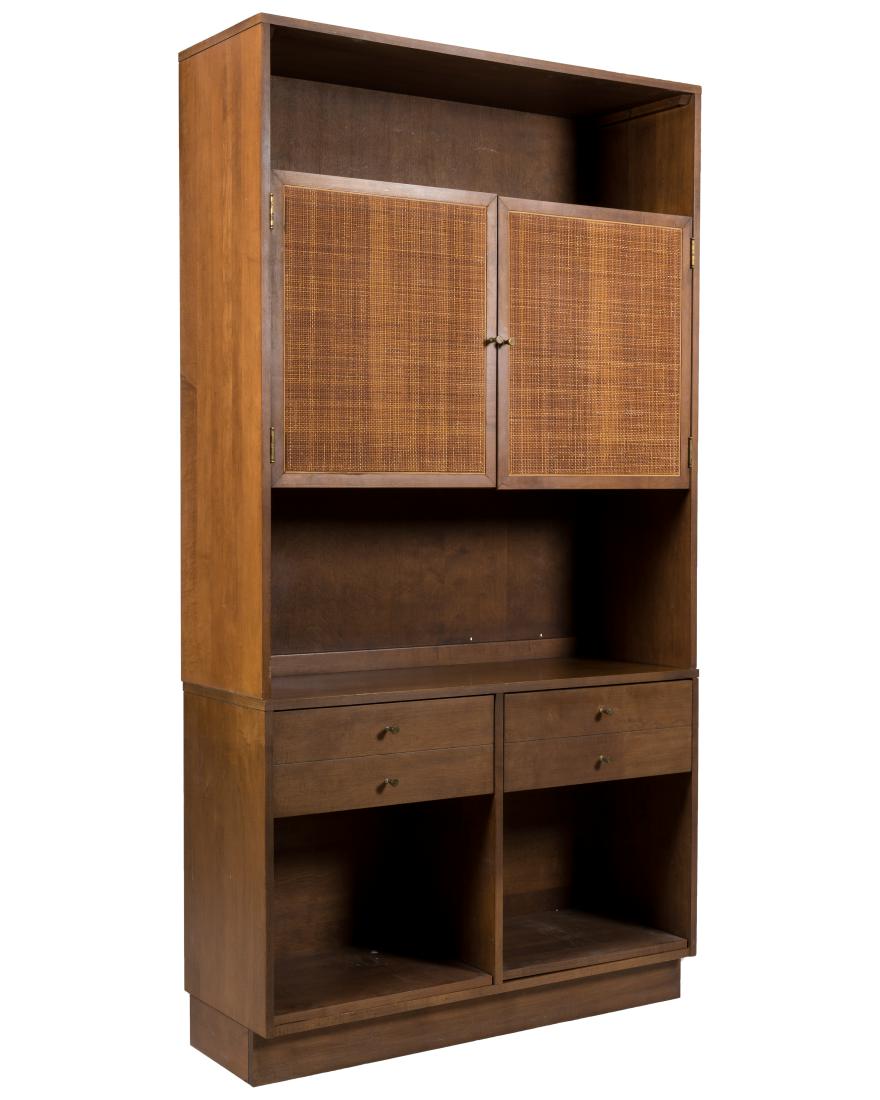Paul McCobb Style Credenza with Top Hutch: Description - Paul McCobb style credenza with top hutch. Dimensions - 76" x 40" x 14"
