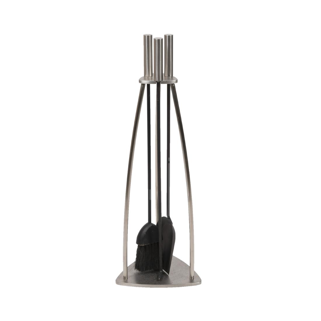 Steel and Iron Fireplace Tools: Description - Quality stainless steel and black painted iron fireplace tools. Dimensions - 29" x 9.5"