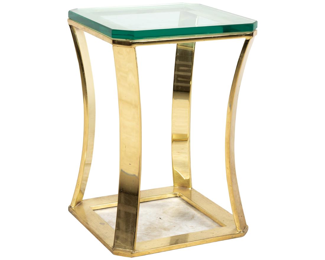 Brass & Glass End Table (1 of 1)