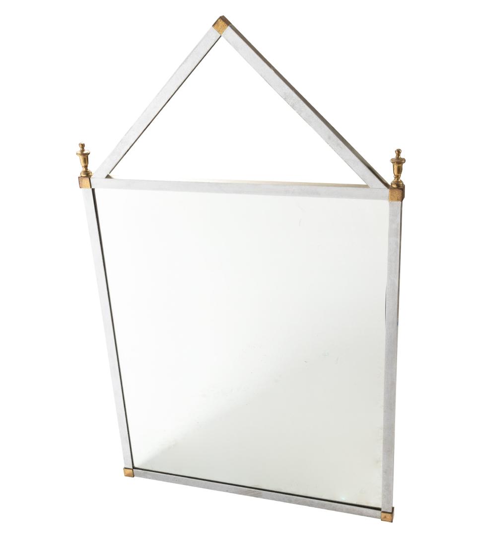 Mid Century Chrome and Brass Mirror (1 of 1)