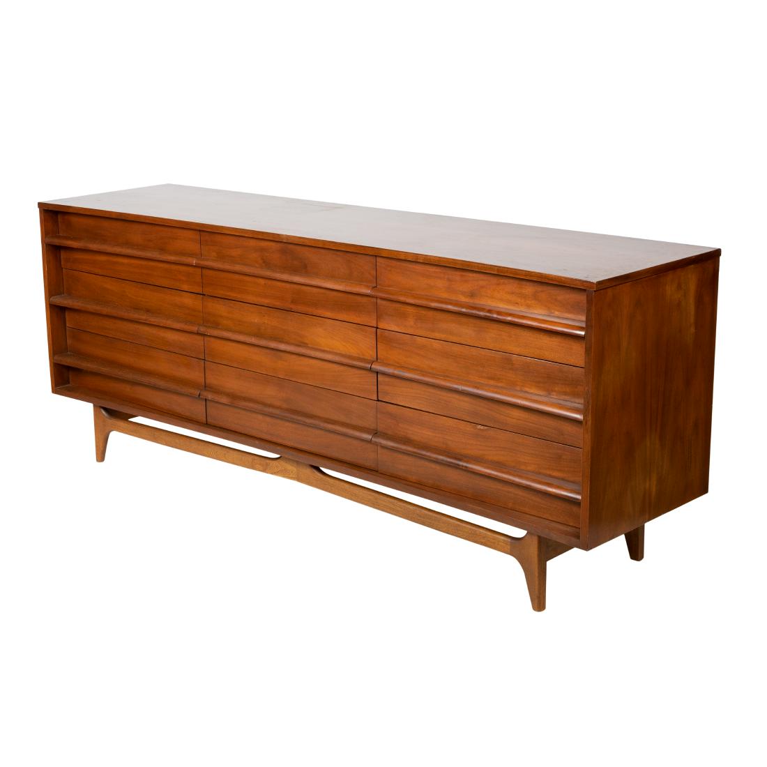Young MFG - Concave Walnut Credenza/Chest (1 of 3)