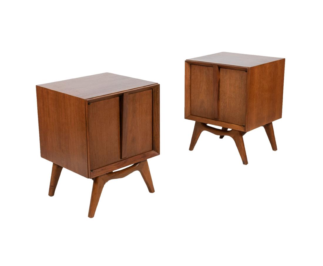 Mid Century Walnut Night Stands - Pair (1 of 3)