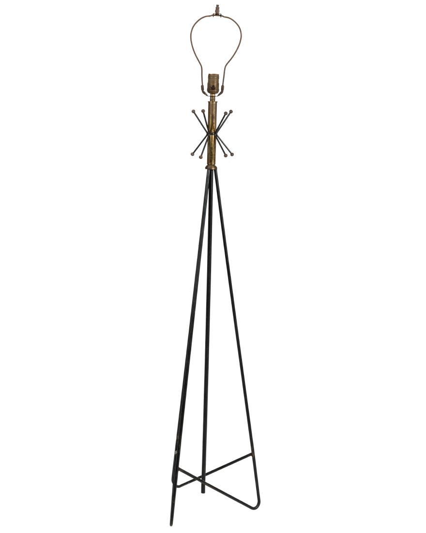 Iron & Brass Atomic Style Floor Lamp (1 of 3)