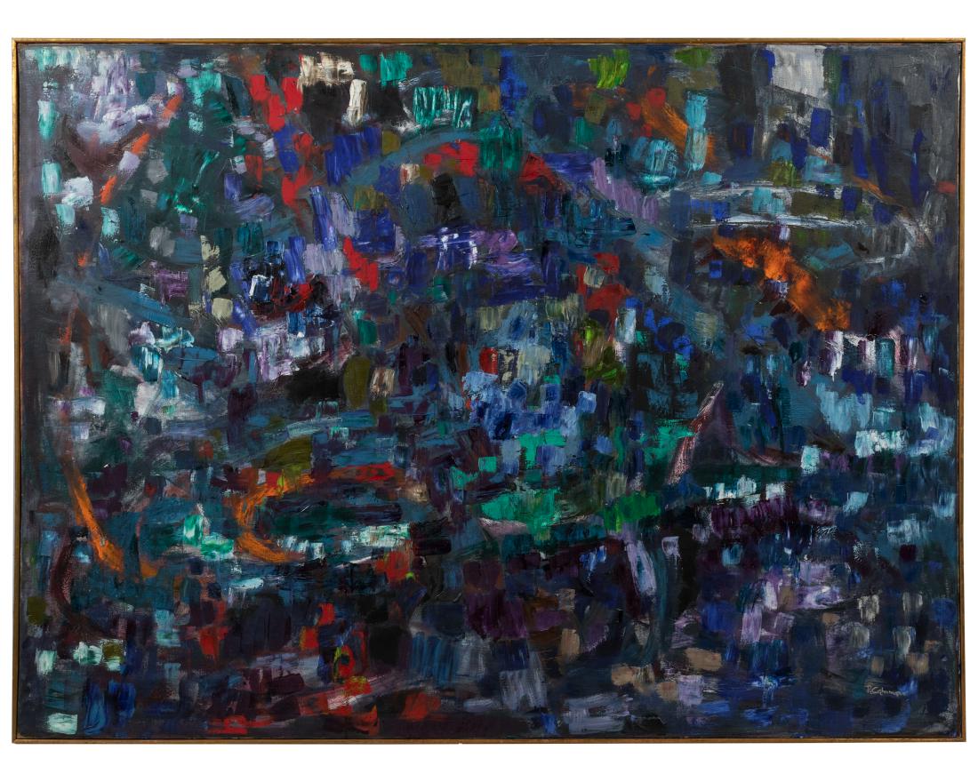 Ruth Cahnmann - Large Abstract Oil on Canvas: Description - Large abstract oil on canvas. Dimensions - 52" x 70"