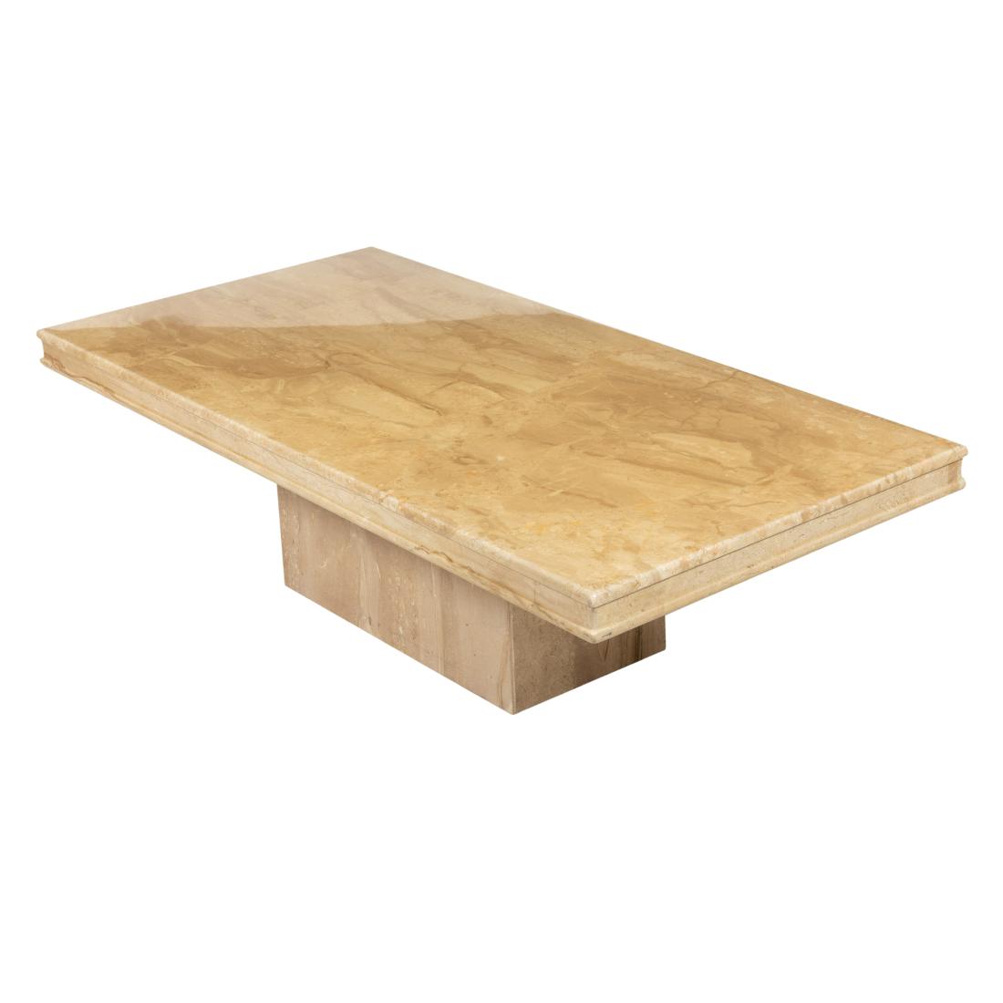 Travertine Pedestal Coffee Table Apr 25, 2019 Regency Auction House