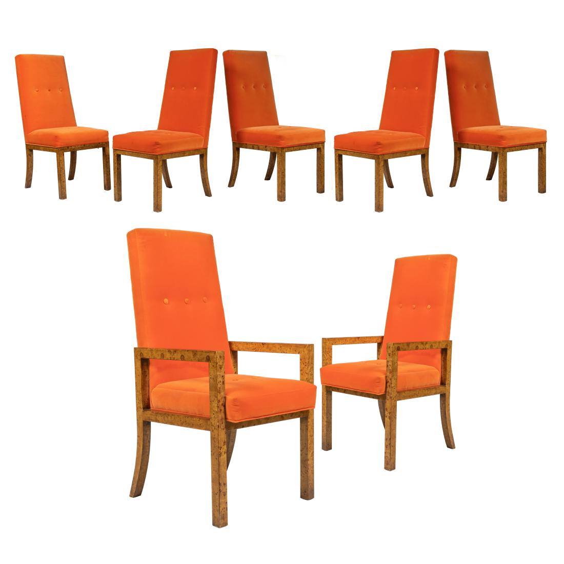 Leon Rosen - Pace - Burl Dining Chairs - Six (1 of 6)