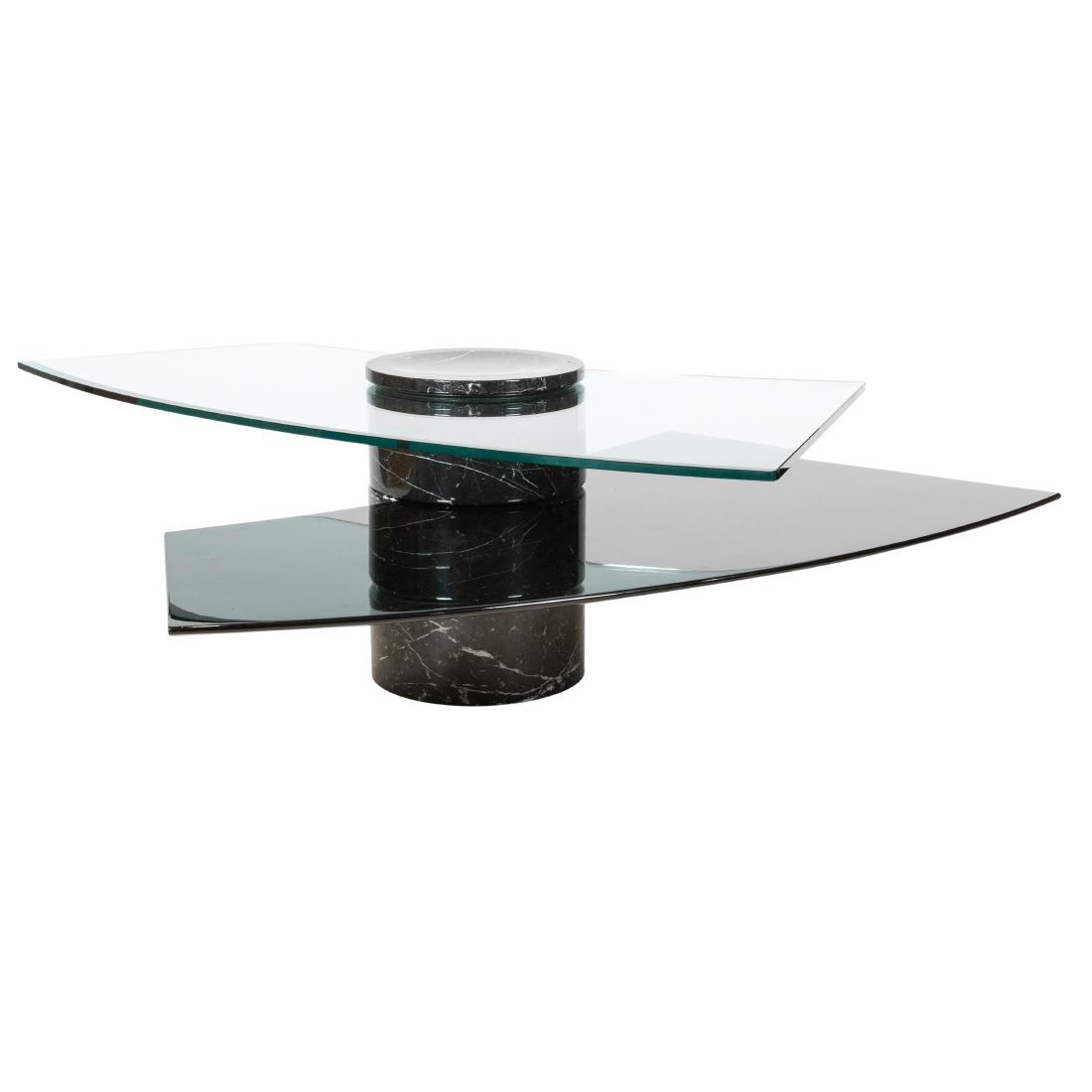 Angelo Mangiarotti (Attri.) - Glass & Marble Table (1 of 3)