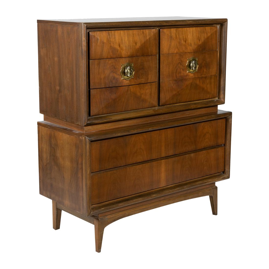 United - Walnut High Chest (1 of 4)
