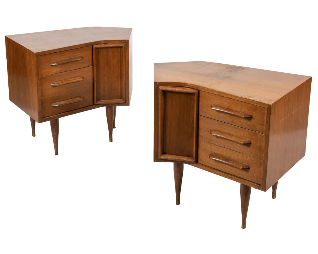 Concave Walnut Night Stands (1 of 1)