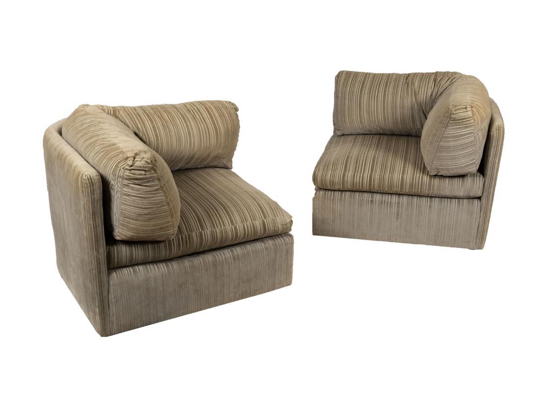 Thayer Coggin - Corner Chairs: Description - Thayer Coggin corner chairs Dimensions - 26" x 33" x 33"