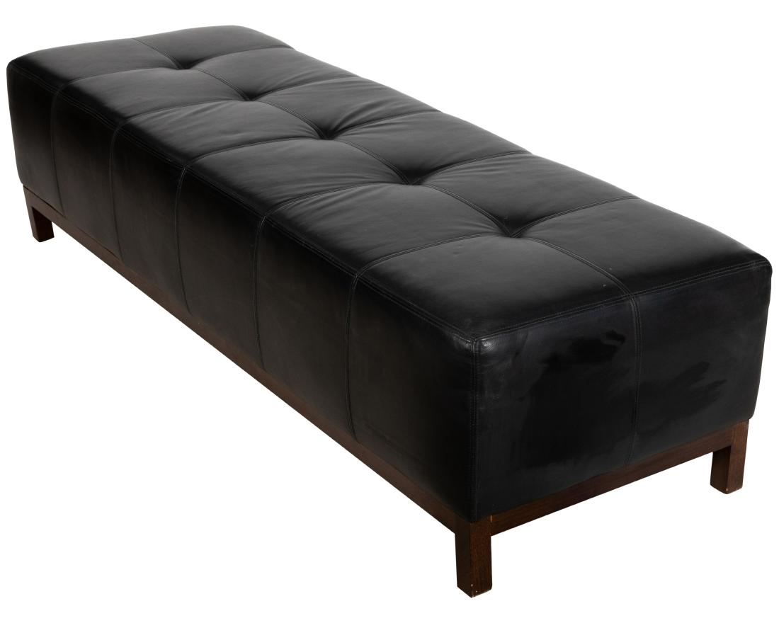 Tufted Leather Bench (1 of 1)