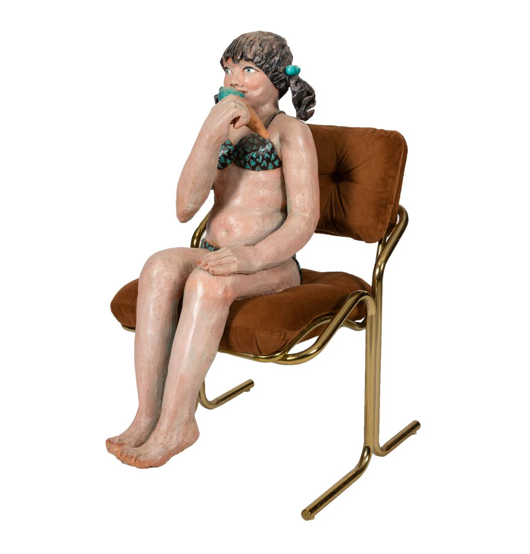 Estella Tieman - Plaster Woman: Description - Estella Tieman plaster woman. Signed. Dimensions - 41" x 20"