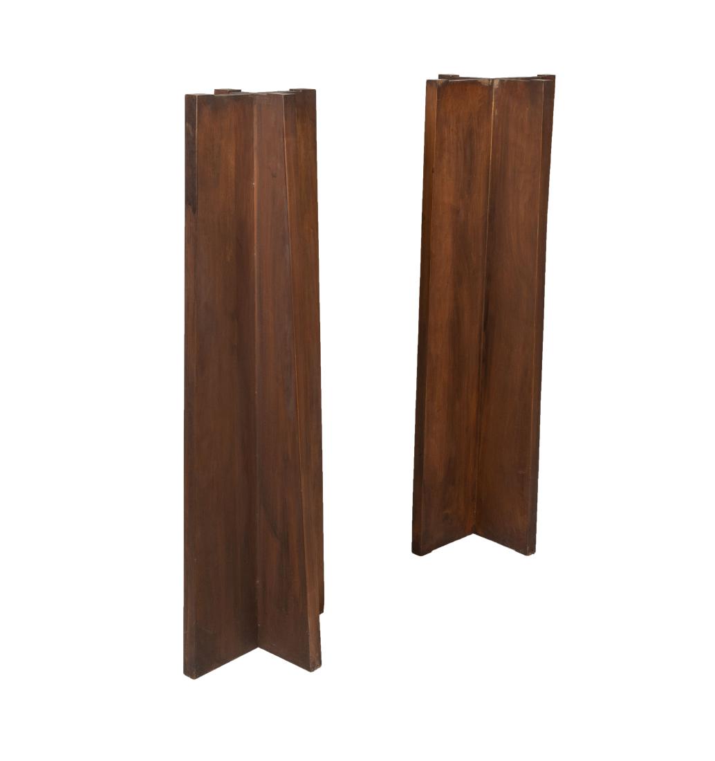 Mission Style Walnut Pedestals - Two (1 of 2)
