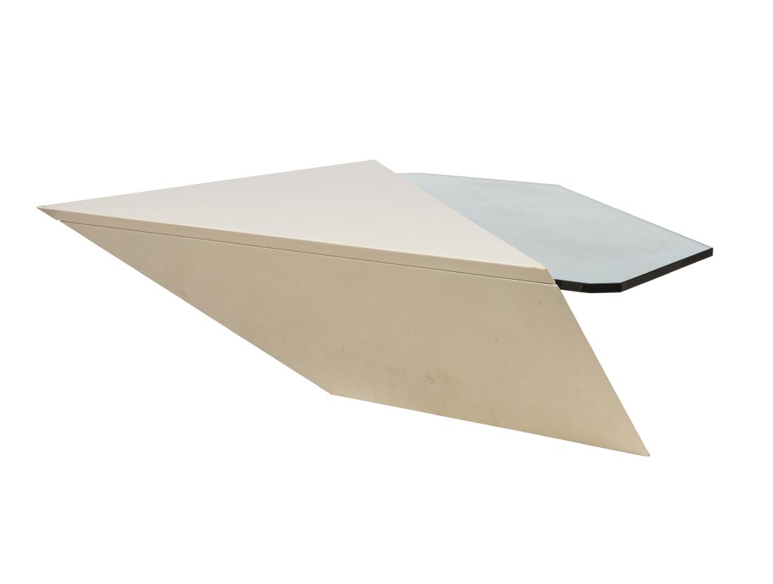 Roger Rougier - Floating Coffee Table: Description - Roger Rougier signed floating coffee table. Dimensions - 16" x 61" x 47"