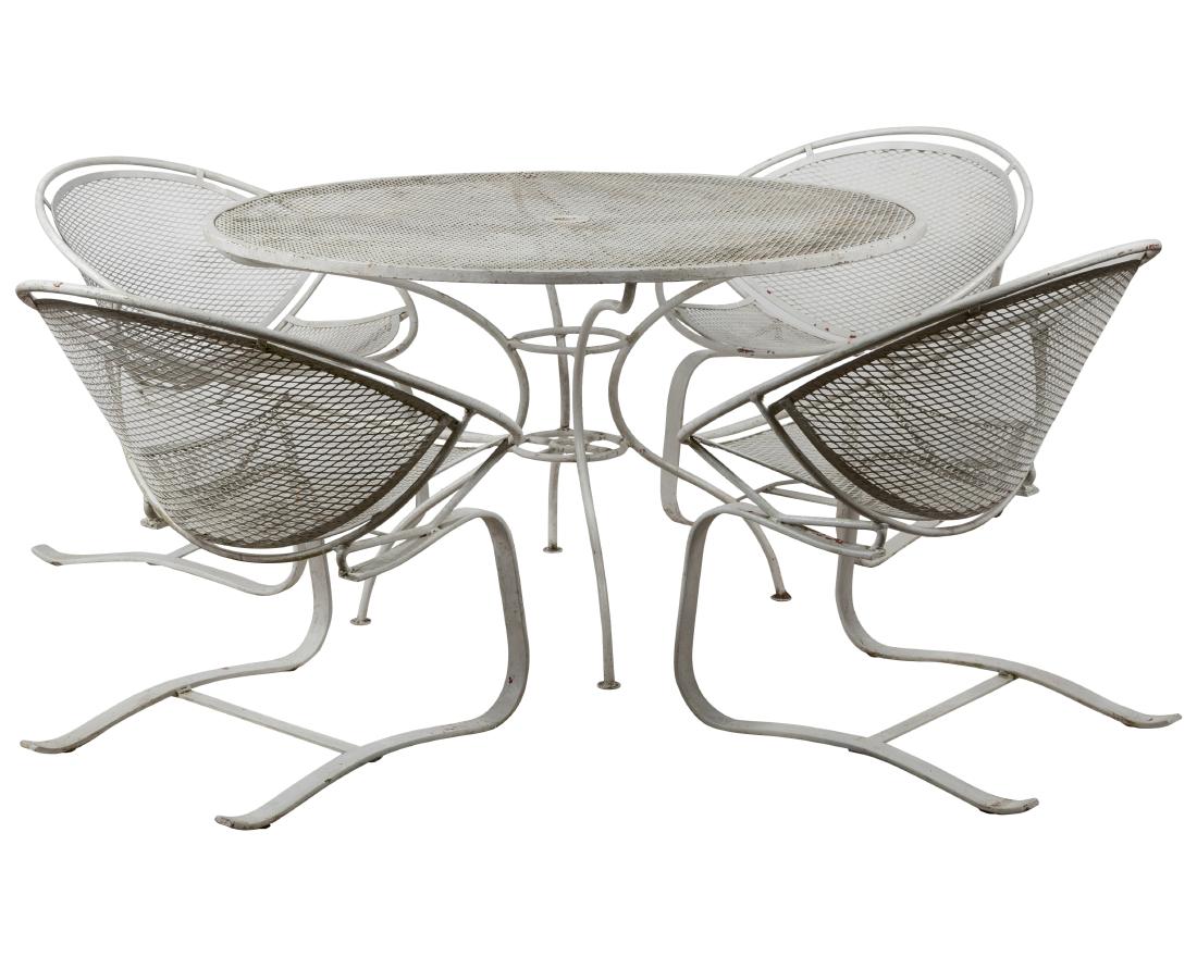 Maurizio Tempestini - Salterini - Patio Set: Description - 5 piece Maurizio Temestini, Salterini patio set. Dimensions - Table: 28" x 48" Chair: 30" x 30" x 26"