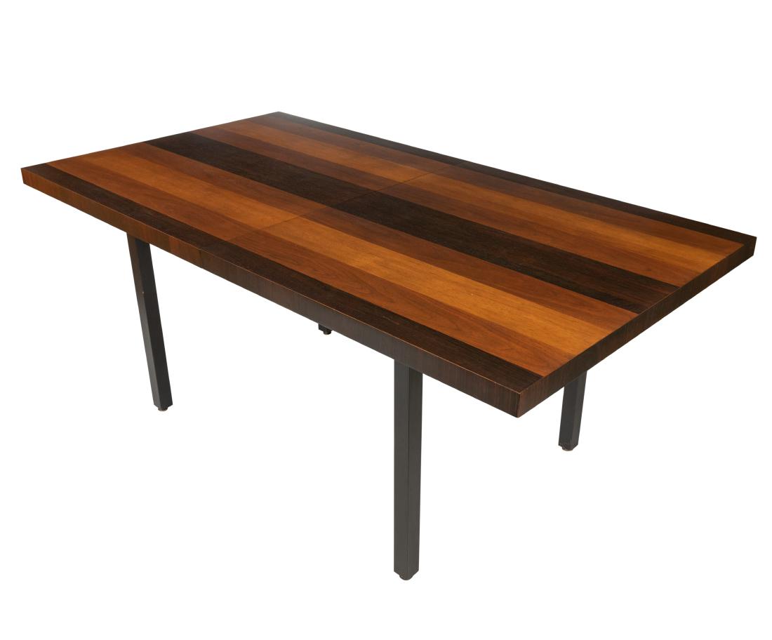 Milo Baughman - Dining Table: Description - Milo Baughman dining table with 2 leaves. Dimensions - 30" x 72" x 39" Leaves - 20"