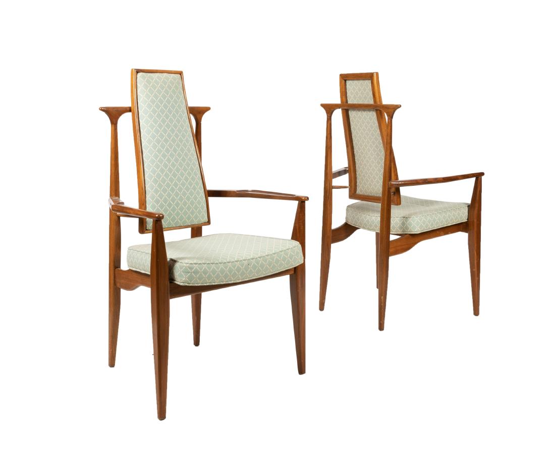 Vladimir Kagan Style - Dining Chairs: Description - Pair Vladimir Kagan style dining chairs Dimensions - 42" x 22" x 21"