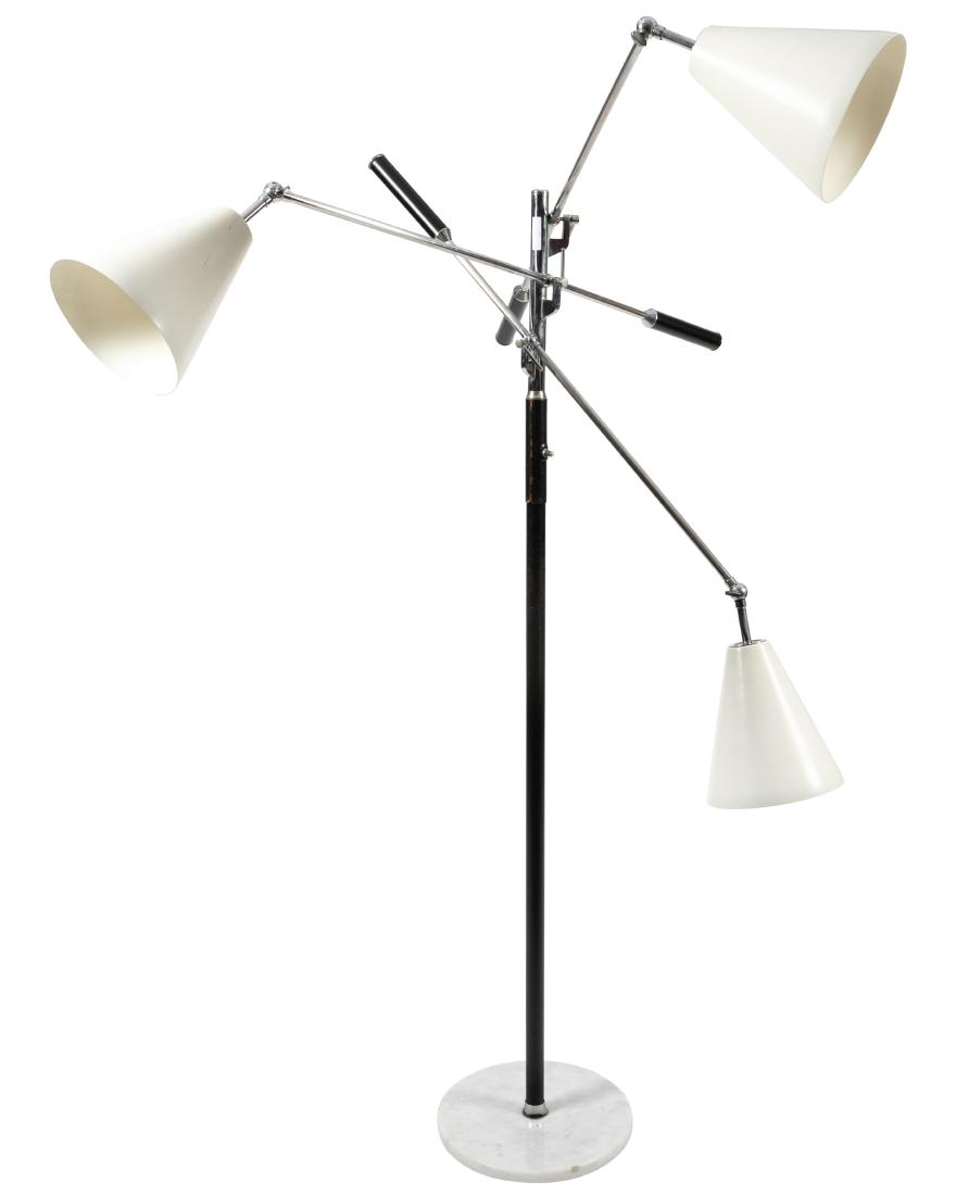 Arredoluce (Attr.) - Triennale Floor Lamp: Description - An Arredoluce attributed Triennale floor lamp. Marked Italy top of stem and on marble. Dimensions - 63" x 40"