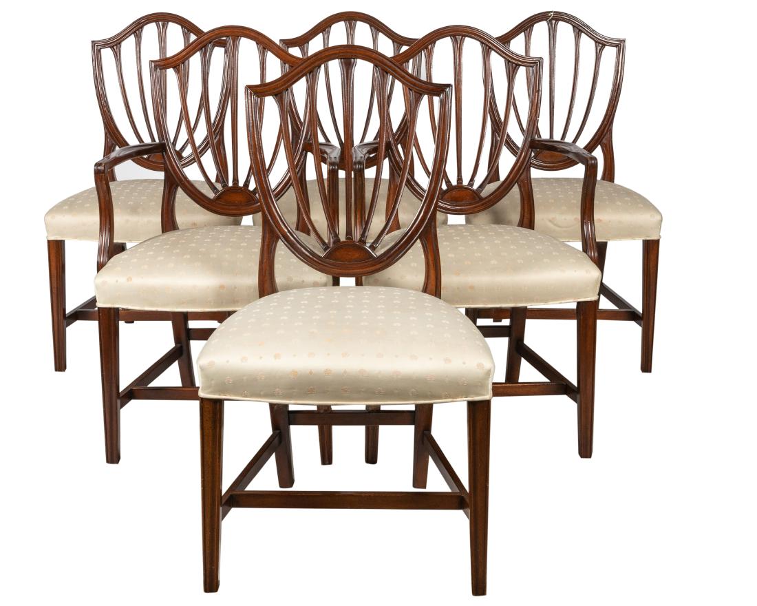 Gany Shield Back Dining Chairs Six