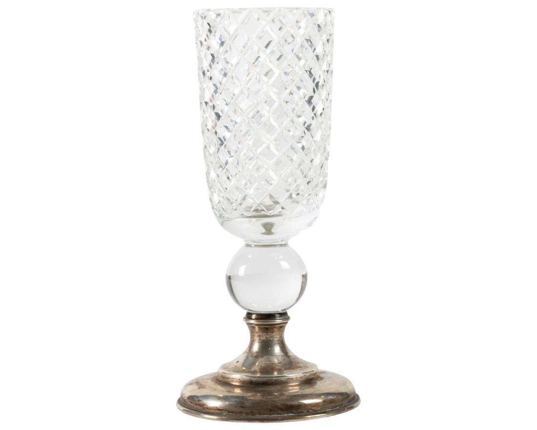 Hawkes Sterling Cut Glass Vase (1 of 3)