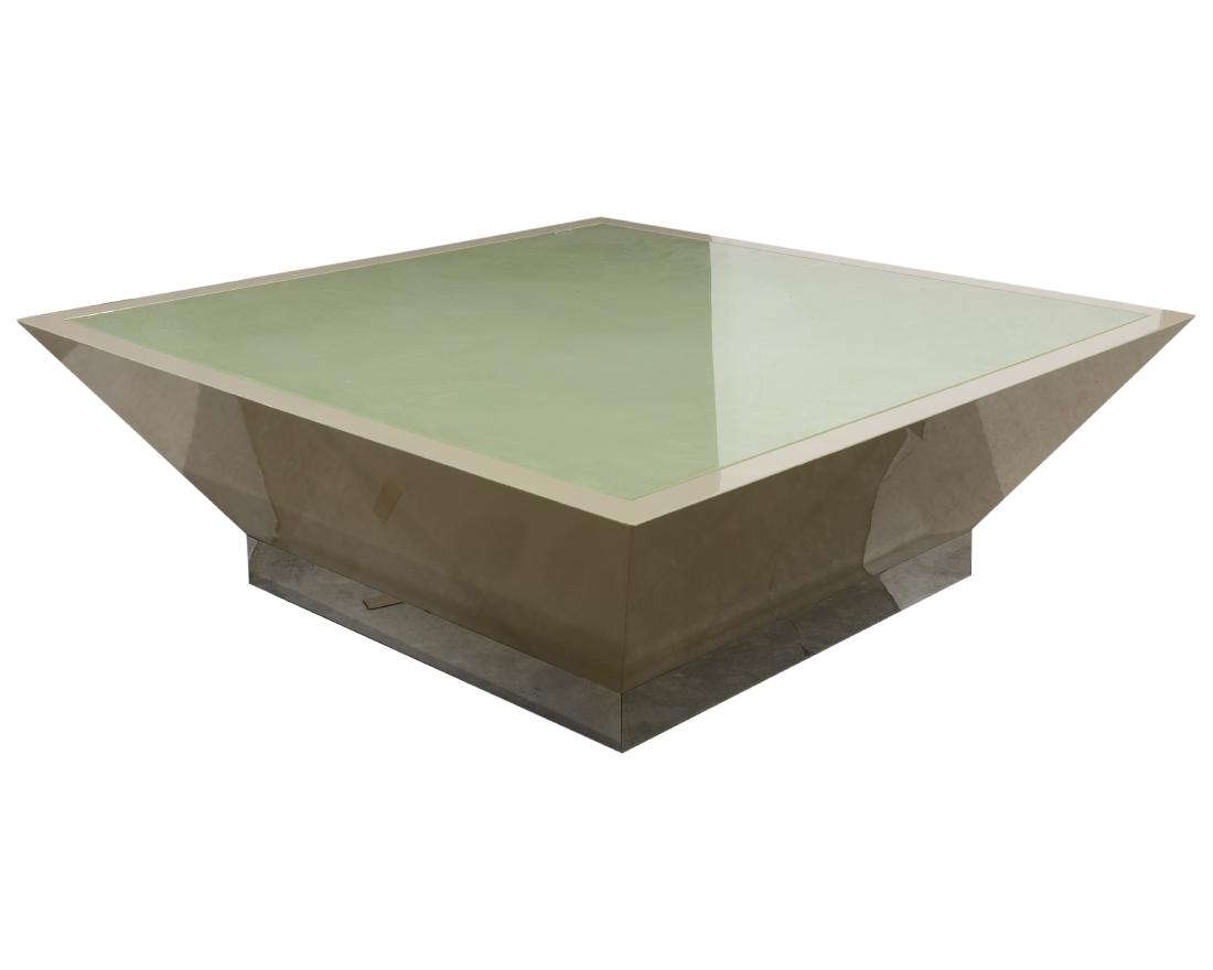 Directional - Glass Top Plinth Base Coffee Table (1 of 3)