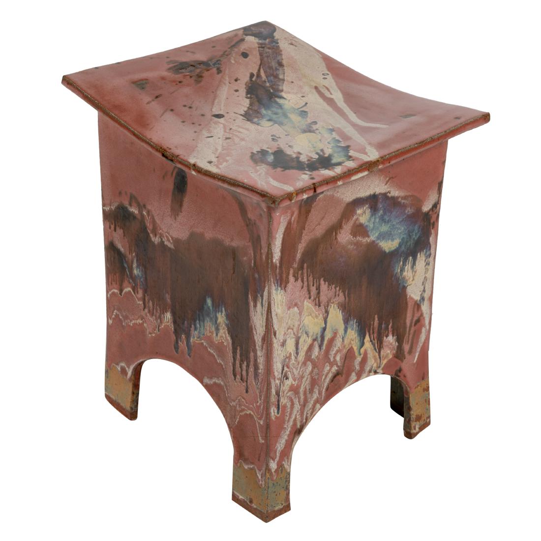 Glazed Pottery Stool (1 of 2)