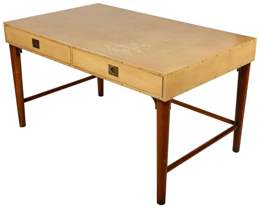 Modern History - Leather Wrapped Campaign Desk (1 of 5)