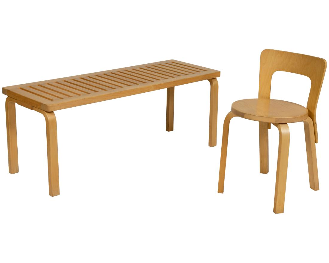 Alvar Aalto - Slatted Bench & High Chair (1 of 6)