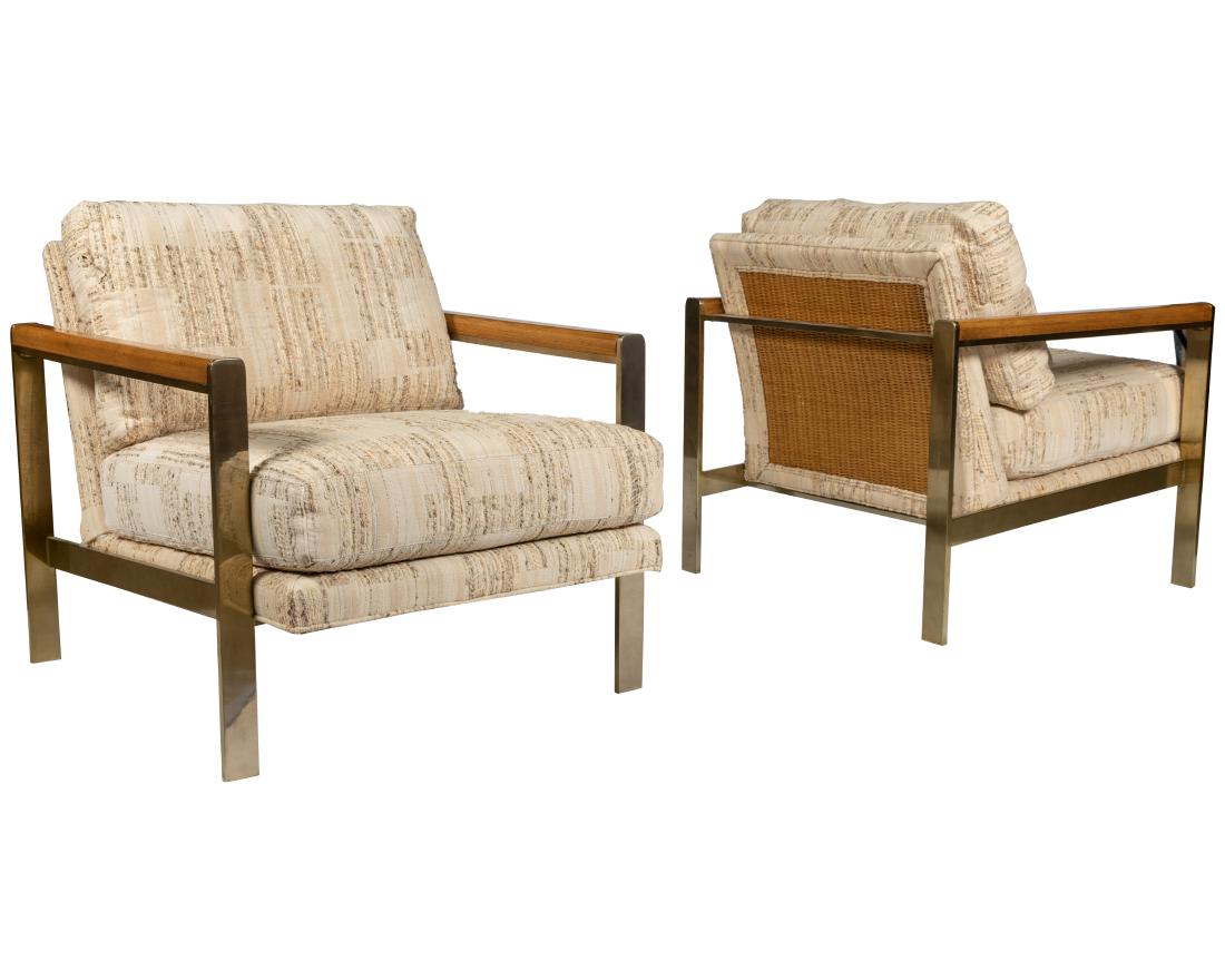 Drexel - Cane & Brass Lounge Chairs (1 of 4)