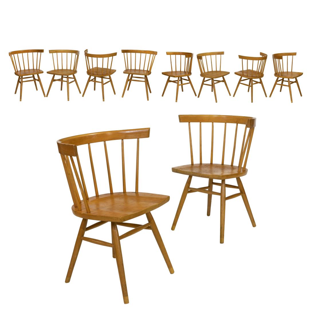 Knoll - Straight Chairs - Ten: Description - Ten Knoll straight chairs. Dimensions - 30.5" x 22" x 17.5"