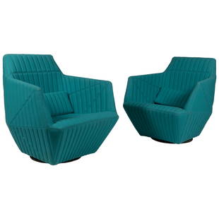 R&E Bouroullec - Ligne Roset - Facett Chairs: Description - Ronan and Erwan Bouroullec Facett chairs for Ligne Roset Dimensions - 34" x 30" x 34"