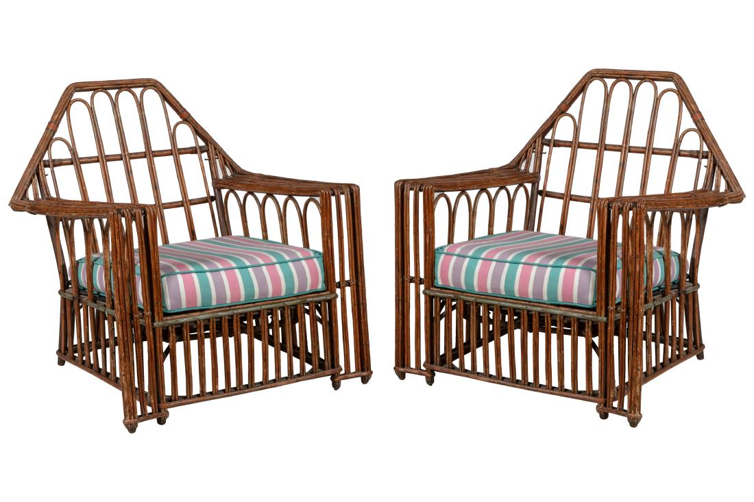 Rattan Split Reed Lounge Chairs (1 of 2)