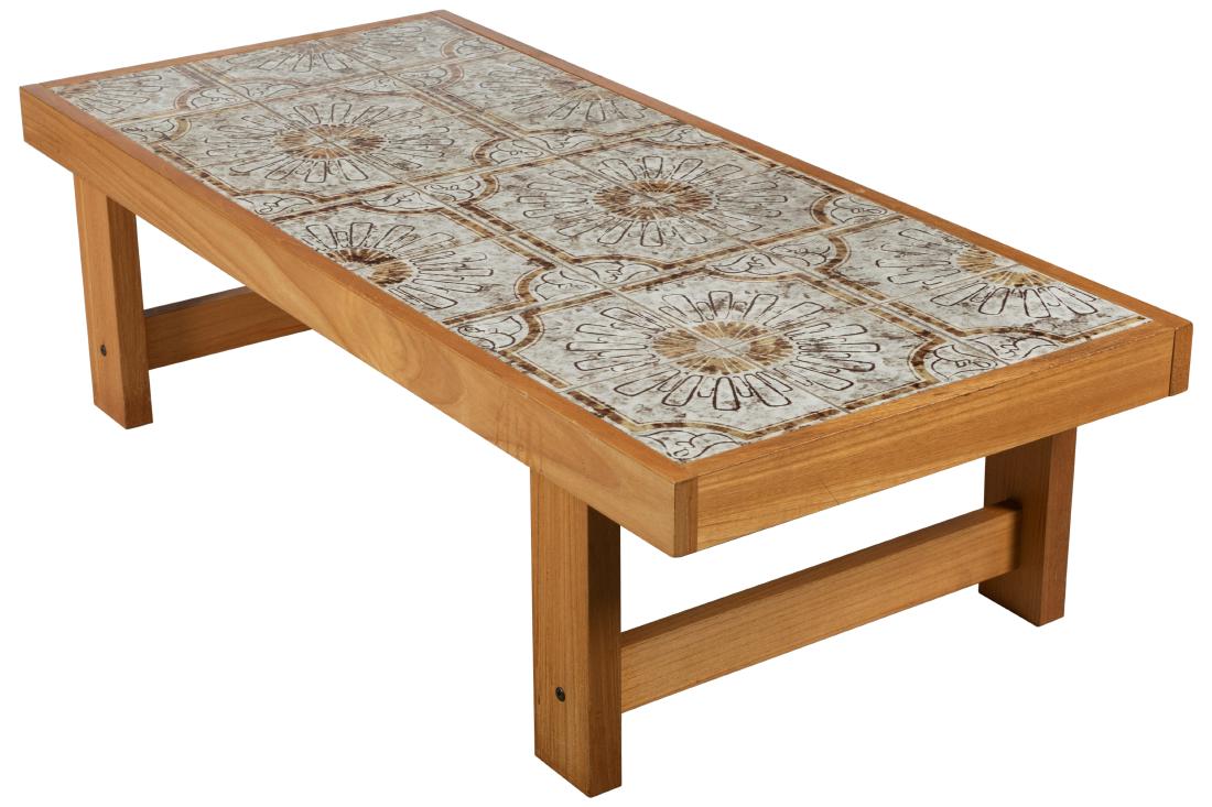 Danish Teak & Tile Coffee Table (1 of 2)