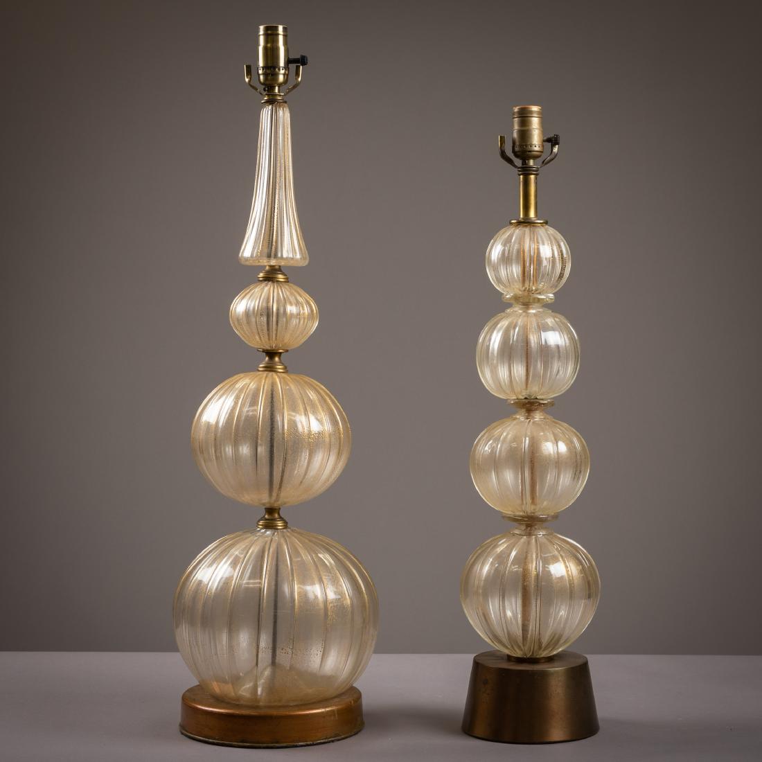 Murano Glass Stacked Ball Lamps - Two (1 of 2)