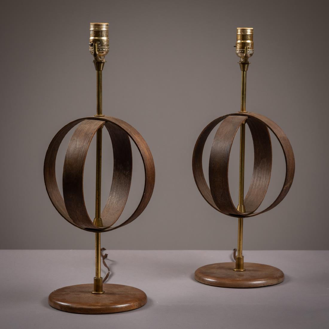 Teak Bentwood Lamps - Pair (1 of 2)