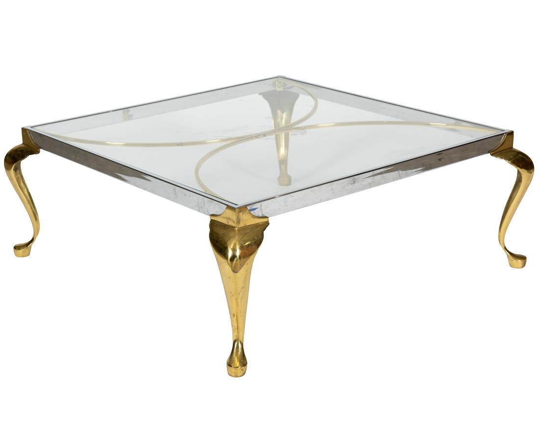 Brass & Chrome Coffee Table (1 of 2)