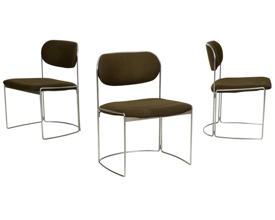 Tweed & Chrome Chairs - Three (1 of 1)