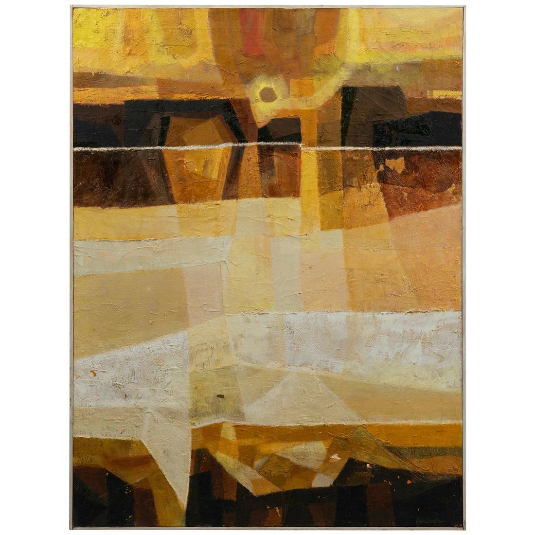 Mid Century Modern - Palette Knife - Oil on Canvas (1 of 2)