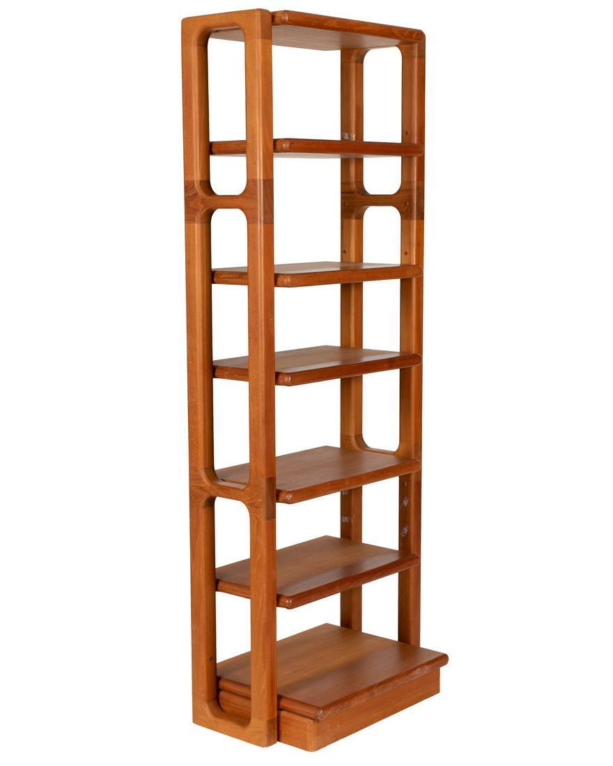 Dyrlund - Teak Etagere: Description - Dyrlund teak etagere. Dimensions - 85" x 31" x 16"