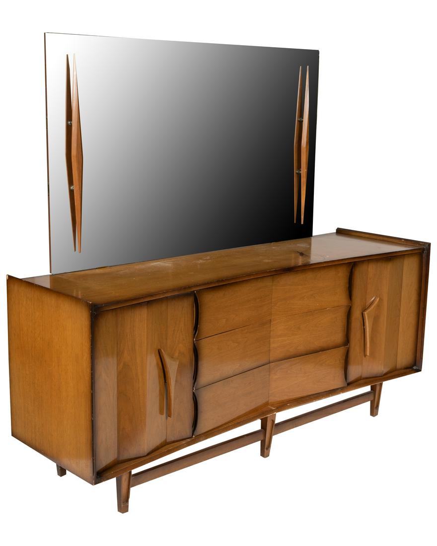 Concave Atomic Dresser with Mirror (1 of 4)
