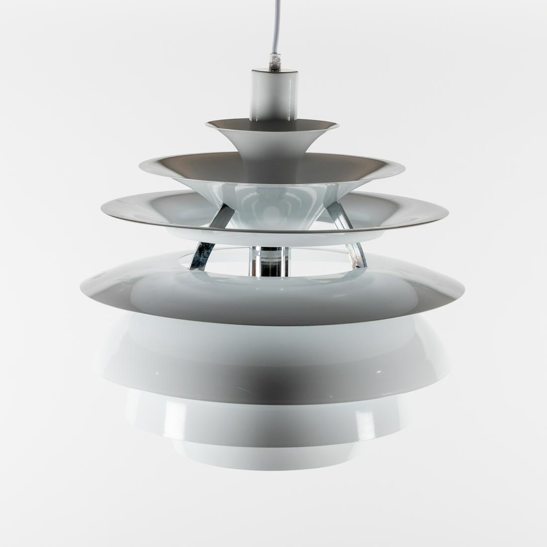 Poul Henningsen Style - Pendant Fixture: Description - Poul Henningsen style pendant fixture. Dimensions - pendant - 16" x 16"