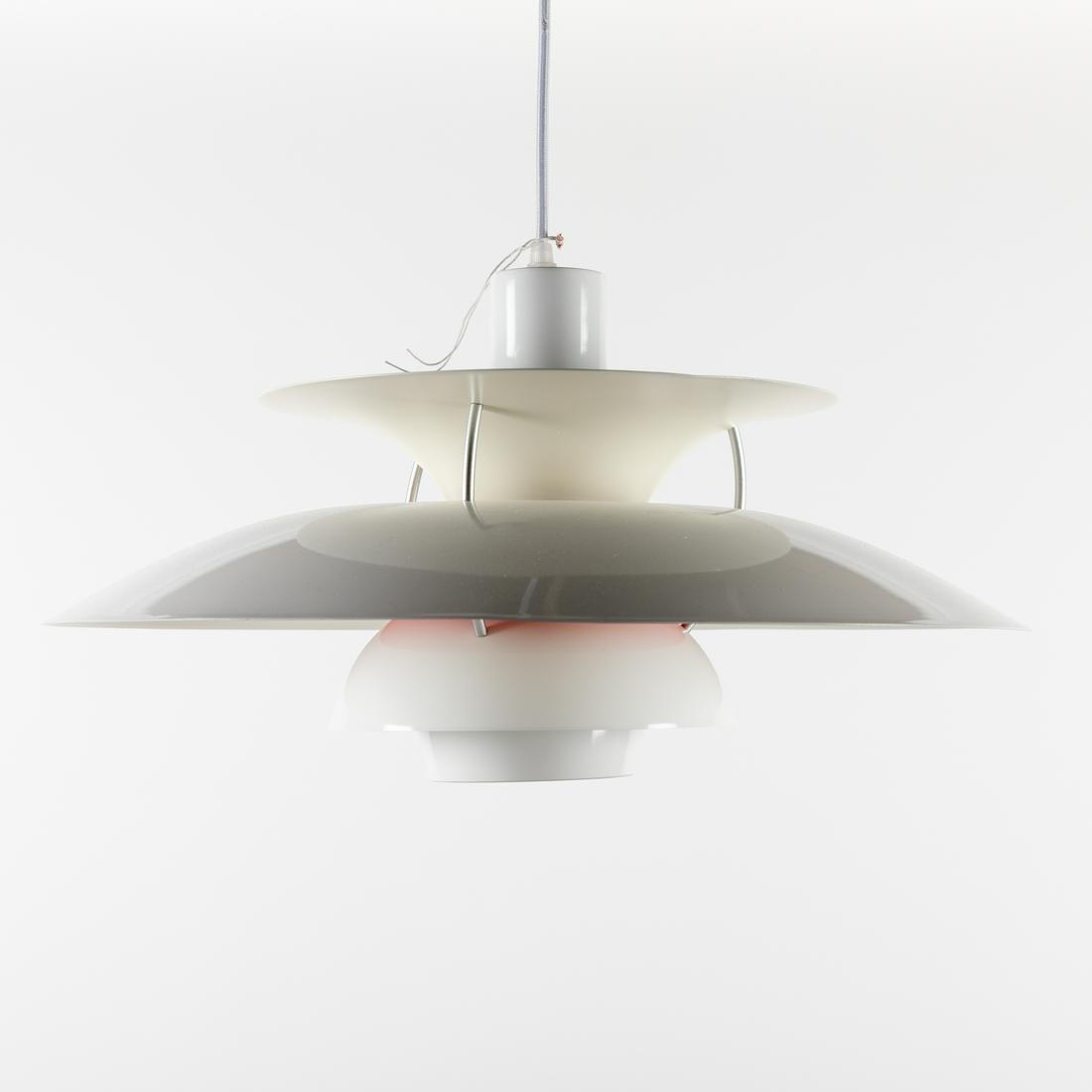 Poul Henningsen Style - Pendant Fixture: Description - Poul Henningsen style pendant fixture. Dimensions - pendant - 10" x 19"