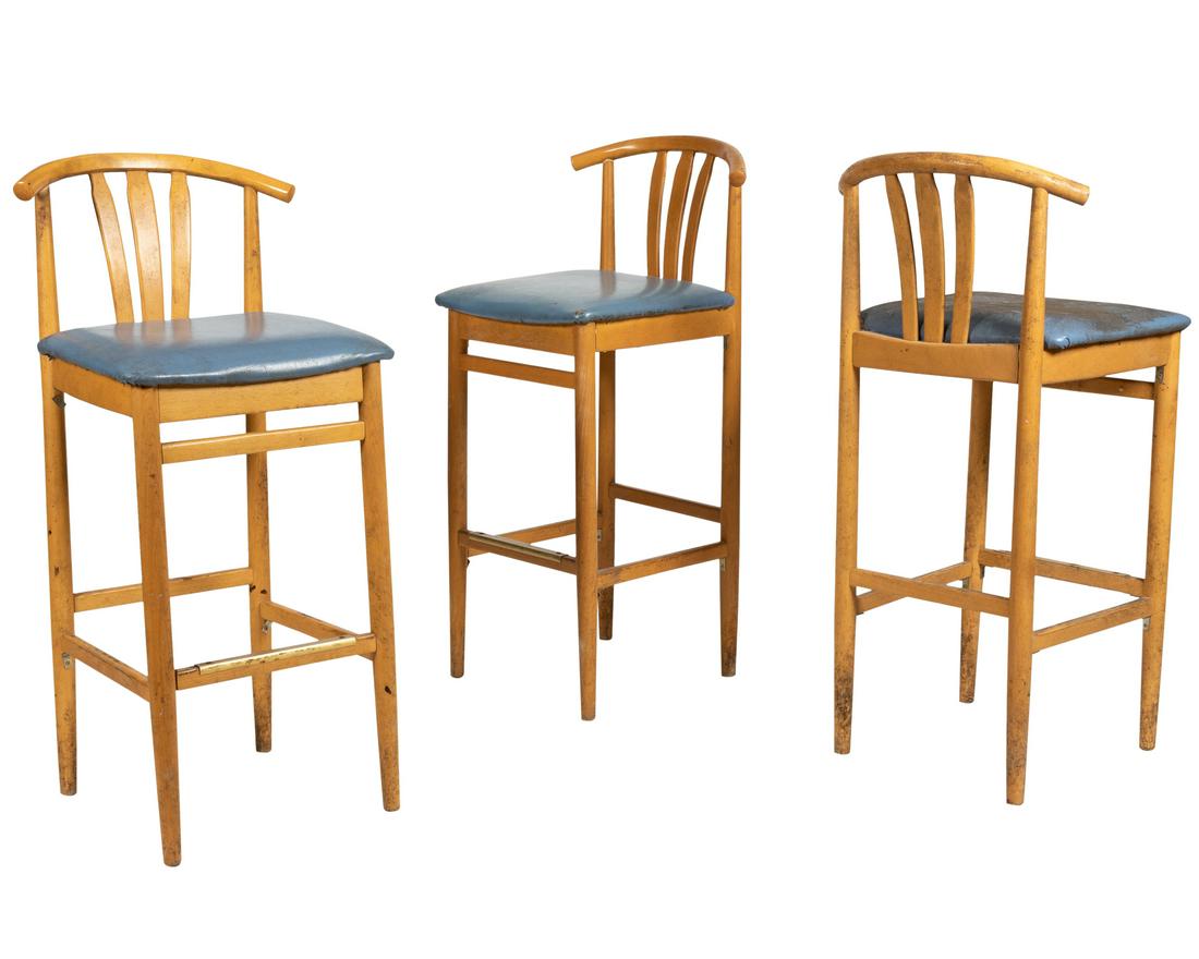 Wishbone Bar Stools: Description - Wishbone bar stools. Dimensions - 42" x 19" x 19"