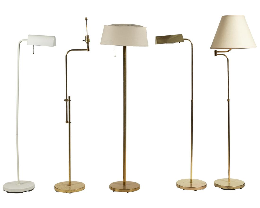 Group of Brass & Metal Floor Lamps - Five (1 of 1)